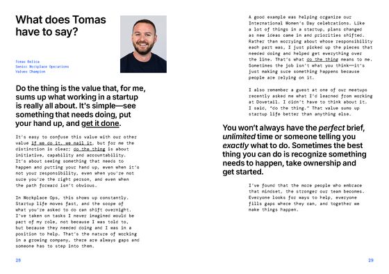 A team member on what our values mean in practice
