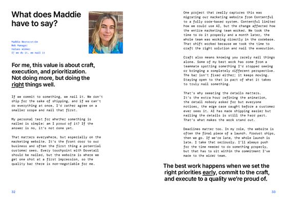 A team member on what our values mean in practice