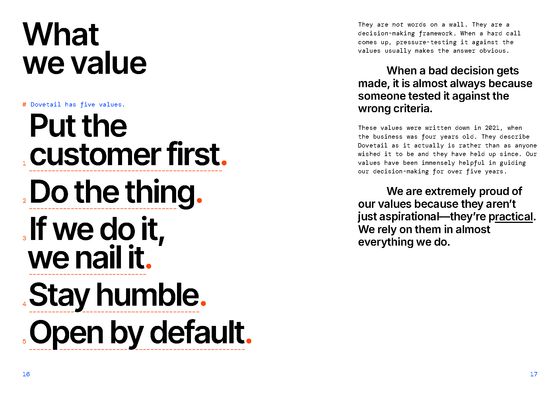 What we value