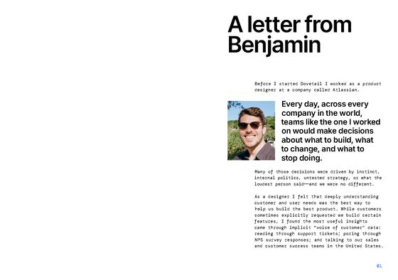 A letter from Benjamin
