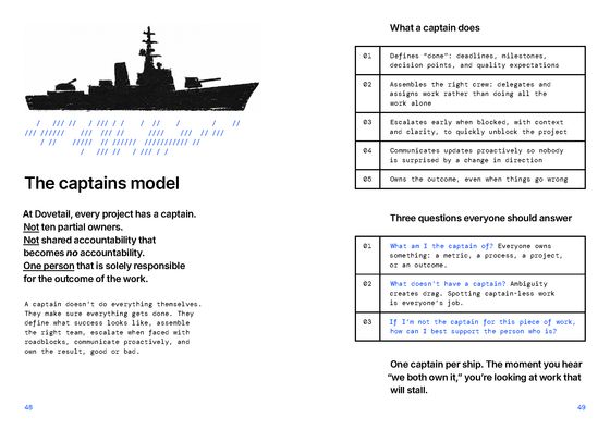 The captains model: how we think about delegation